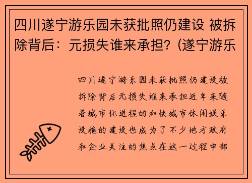 四川遂宁游乐园未获批照仍建设 被拆除背后：元损失谁来承担？(遂宁游乐园门票多少钱)